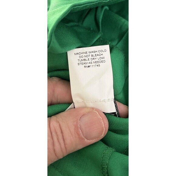 WDNY Shorts Size Large Green High Rise Pleated Front Paper Bag Comfy Chic Vaca - Picture 9 of 12